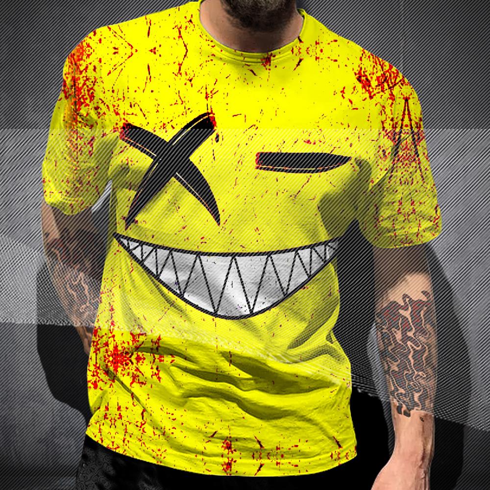 Fashion XOXO Pattern Men's T Shirt Street Hip Hop Harajuku Tops Casual O-neck Sport Shirt Summer Short Sleeve 3D Print Tees