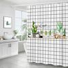 Tropical Plant Cactus Shower Curtain 180Cm *180Cm With Hooks, Floral Waterproof Shower Curtain, Shower Curtains For Bathroom