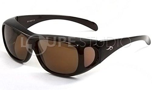 Ax Fit Over Sunglasses Sunglasses Over Glasses BR/Crystal Brown SG-602P