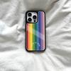 Rainbow Love Is Love Pride Phone Case Black Hard Plastic Phone Case For Iphone 17 Air 16 15 14 13 12 11 Pro Max PC TPU Ins Case