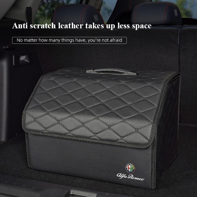 CYJAU1 Car Large Capacity Trunk Storage Box Organize Collection Case For Alfa Romeo 156 159 147 4C 8C 166 Giulia Giulietta Mito Stelvio