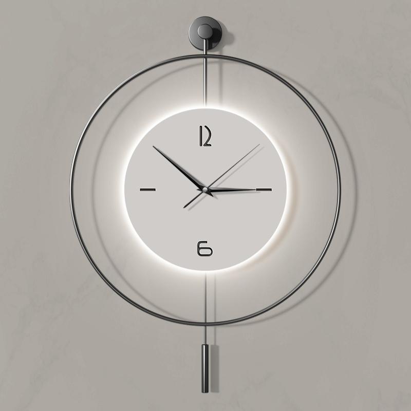 Slient Wall Clock Modern Large LED Wall Clocks Minimalist Creative Dining Room Clocks Living Room Art Aesthetic Decoration