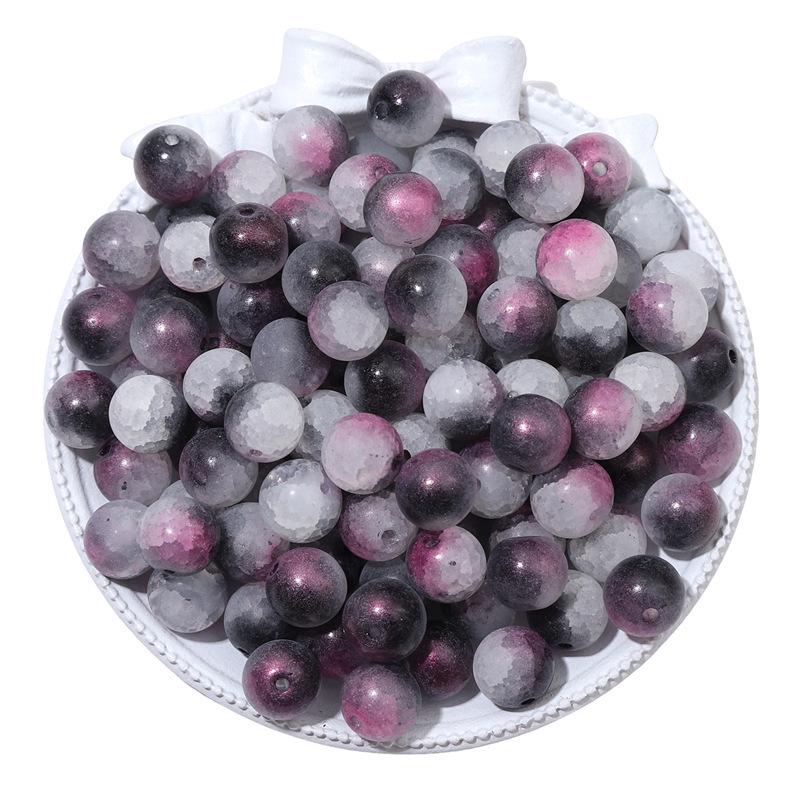 8/10mm Crackle Bicolor Glass Beads for DIY Jewelry