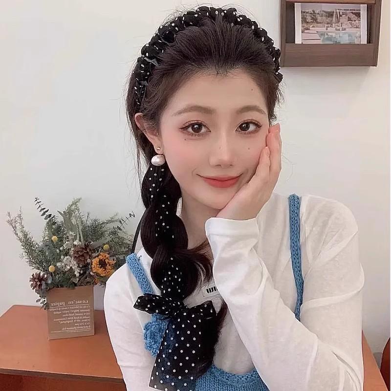 

Элегантная точечная лента Зубчатый ободок для волос для женщин девочек Милое украшение для волос Повязка на голову Обруч для волос Резинка для волос Модные аксессуары для волос