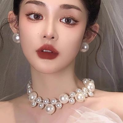 Perlenkette, Leichter Luxus, Nischen- und High-End-Gefühl, Schlüsselbeinkette, Elegante und vielseitige Halskette