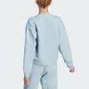 Adidas All Season Fleece Sweatshirt Solid Logo Sports Crewneck Women Sweatshirt Light-Blue IM0305
