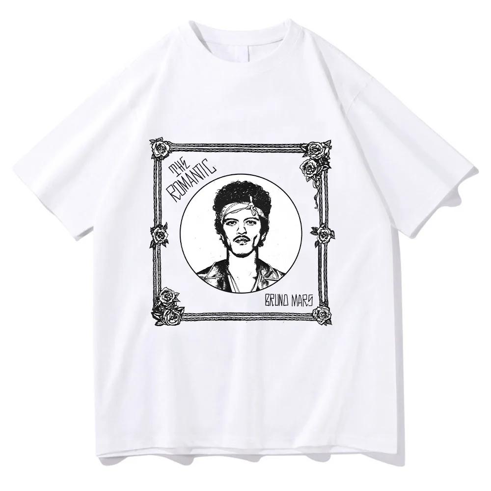 Singer Bruno Mars New Album Pop Tshirt Unisexs Women Casual Short Sleeve Tshirt Unisexs Aesthetic Harajuku 2026 Spring Summer New Top