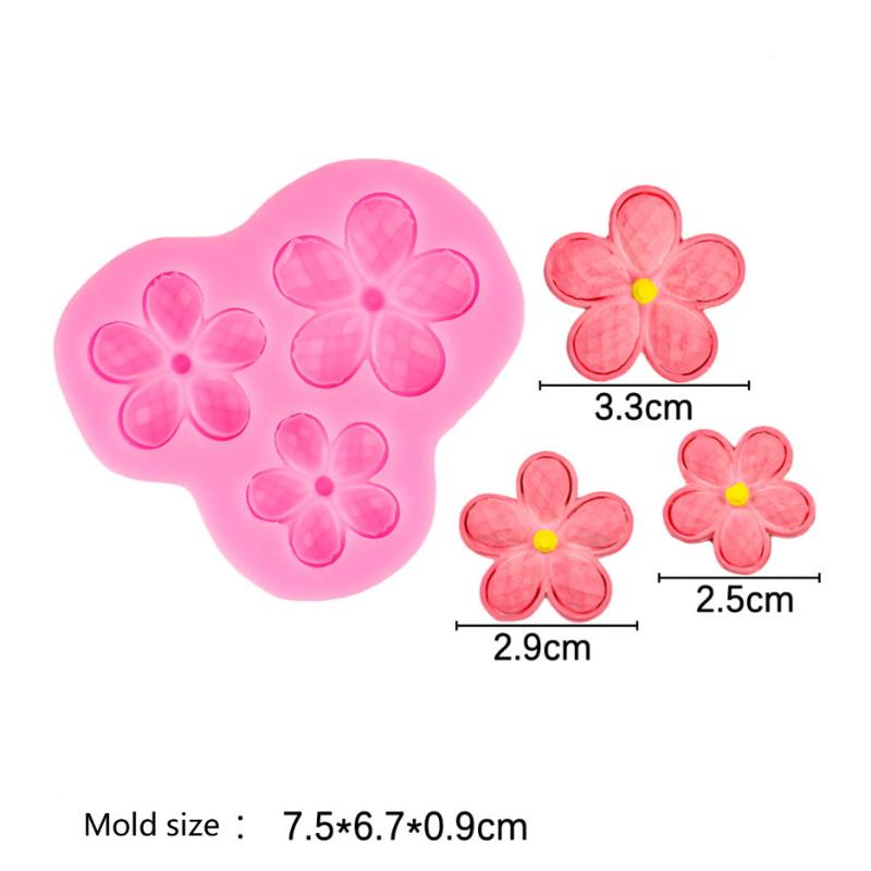 Mini Rose Camellia Flower Silicone Sugarcraft Mold Cookie Cupcake Chocolate Baking Mold Fondant Cake Decorating Tools