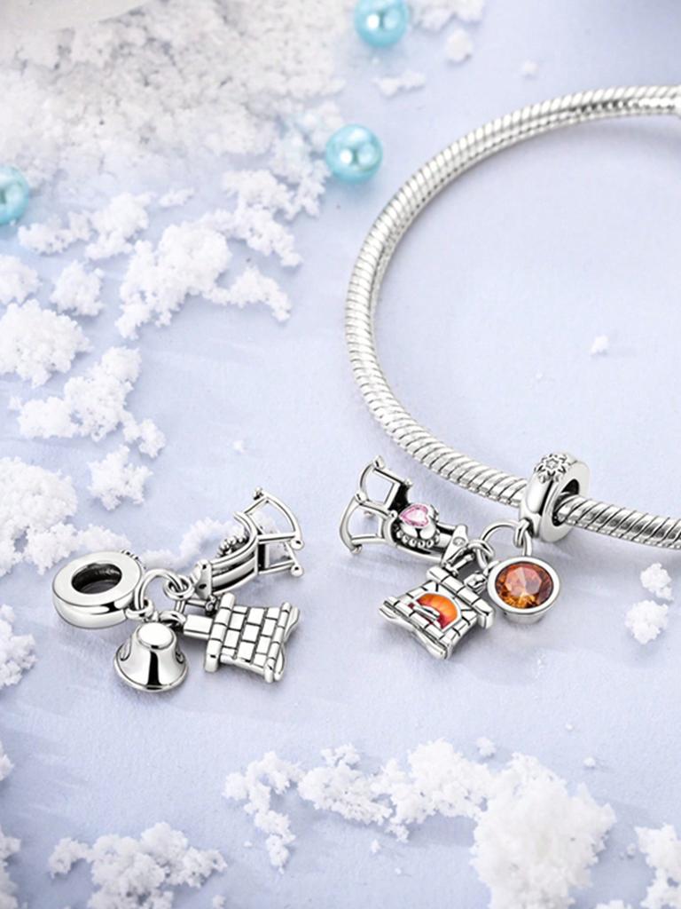 Copper Colors Christmas Bear Snowman Penguin Beads Charm Pendant For Original Bracelet For Women Diy Jewelry Love Gift