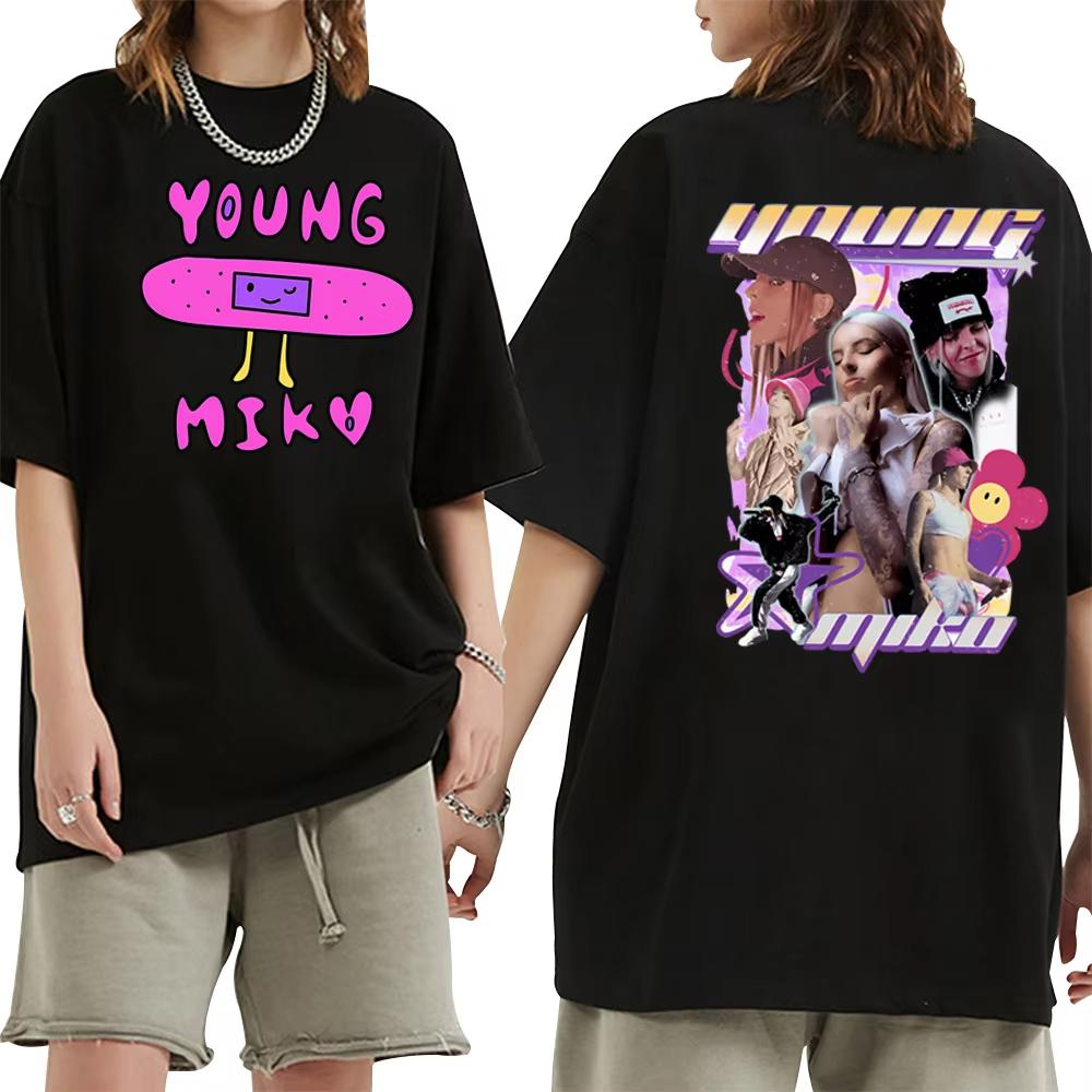 Young Singer Miko Graphic Print TShirt Women Vintage Fashion Short Sleeve TShirt Harajuku TShirt Streetwear Women Clothing