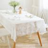Elegant Lace Tablecloth - Polyester Rectangular French Romantic Design, Intricate Floral Patterns, Perfect for Home Dining Table Decoration