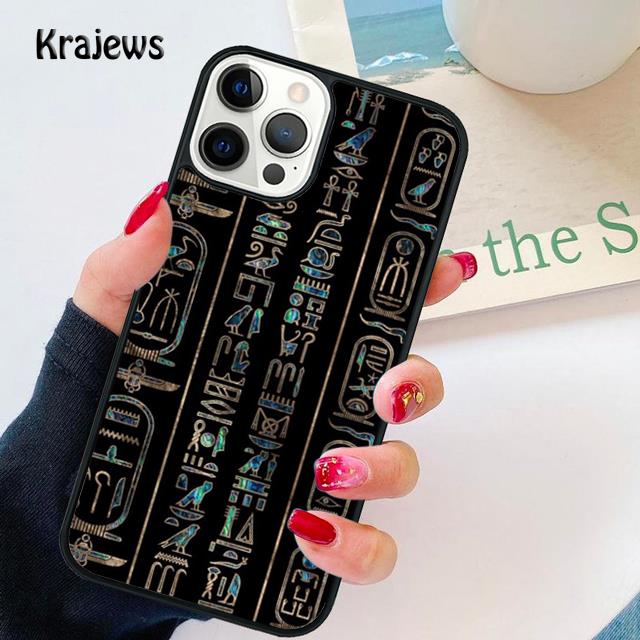 Ancient Egyptian Hieroglyphic soft Phone Case Cover For iPhone 17 Air 16 15 14 plus 11 12 13 pro max coque Fundas