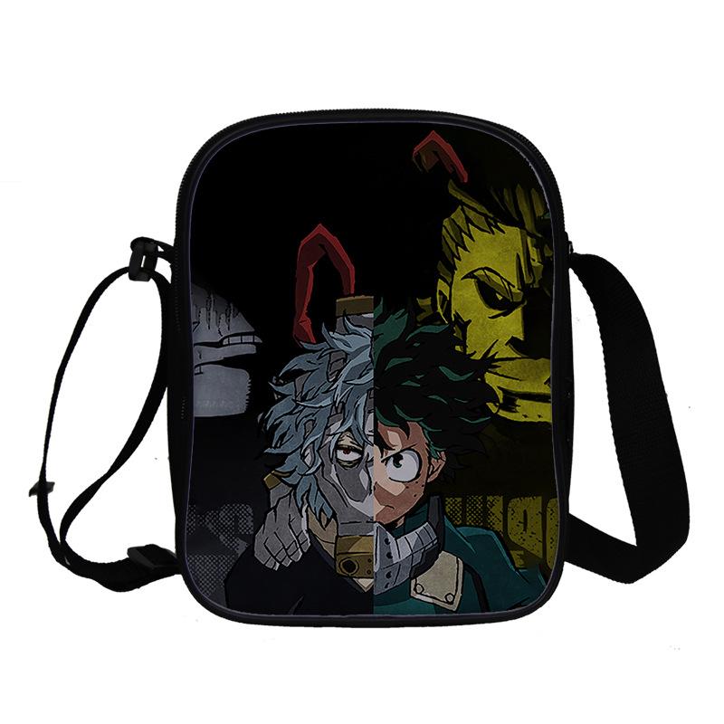 My Hero Academy Pattern Customized Student School Bag Full Color Backpack Double Shoulder Bag Travel Bag