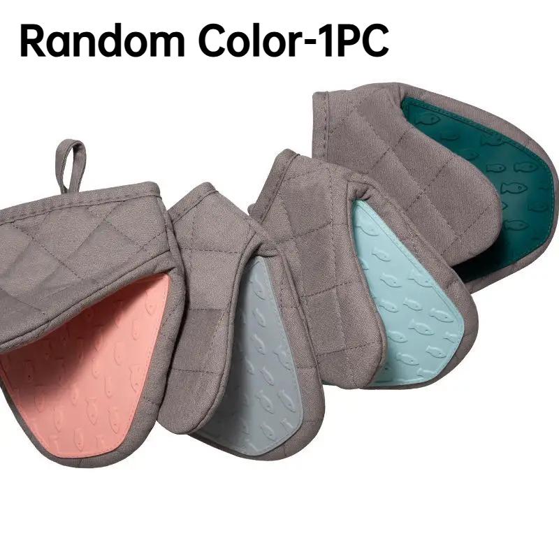 Silikon Hitzebeständige Ofenhandschuhe Topflappen Rutschfeste Küchenhandschuhe zum Kochen Backen Grillblech Schüsselhalter Handklemme