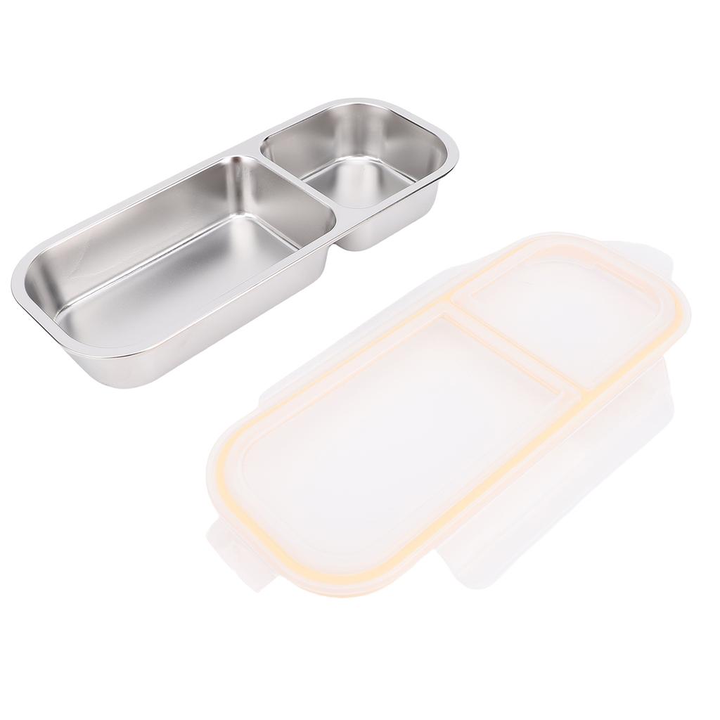 Outdoor Stainless Steel Lunch Box Camping Hiking Travel Portable Food Container Stainless Steel Color