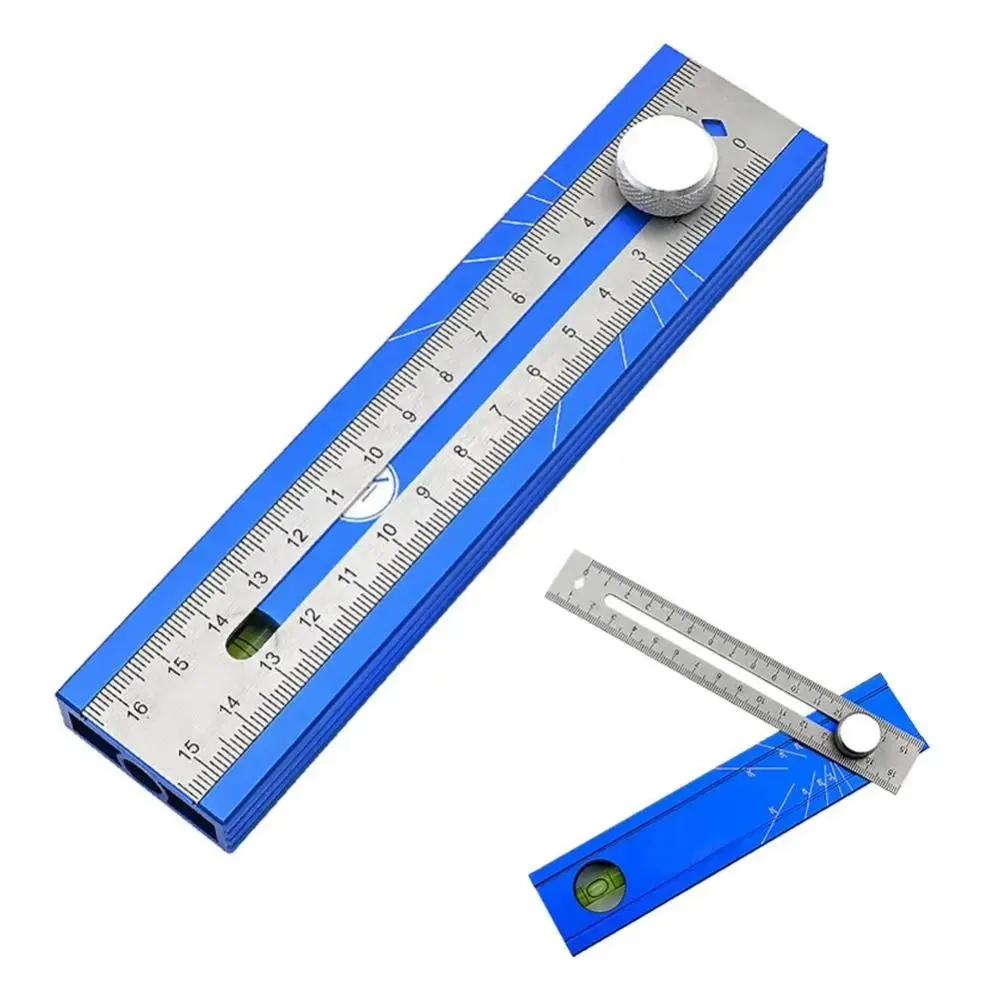 Adjustable Knob Scriber Marking Tools Bubble Level Multi-Function Precise Leveling Tools Aluminum Alloy Multiple Scales
