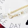 Fashion Adjustable Acrylic Pearl Belt Women Ladies Metal Thin Chain Belt Slim Body Chains Straps Dress Skirt Elastic Waistband