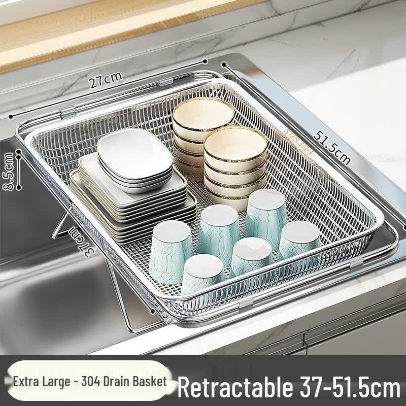 Boyiduo 304 Stainless Steel Ret retractable Sink Drain Basket