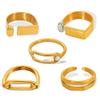 Minimalist hipster stainless steel double-layer ring niche design ring ring set