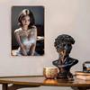 Vintage Metal Poster Women Portrait Waterproof Aluminum Sign Home Decor
