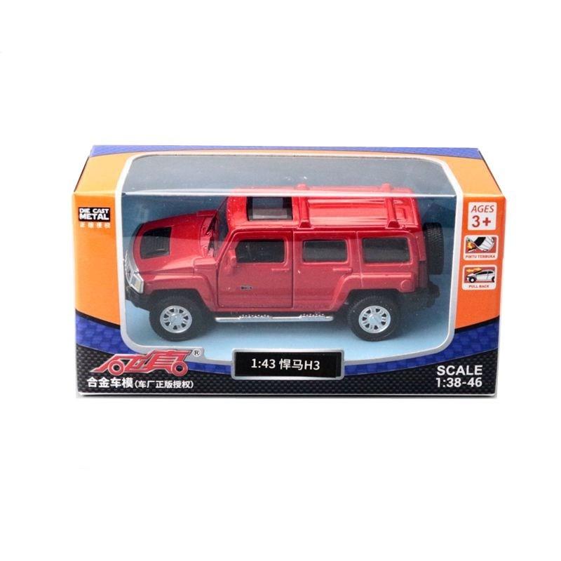 Hummer H3 1:43er Legierungs-Automodell mit Schwungradsteuerung für Kinderspielzimmer Sammler