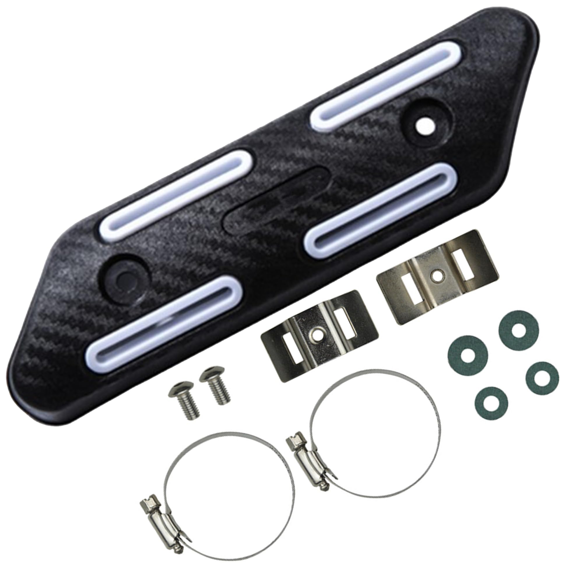 Motorcycle Exhaust Pipe Heat Protector Cover [General Purpose] Motorcycle Muffler белый