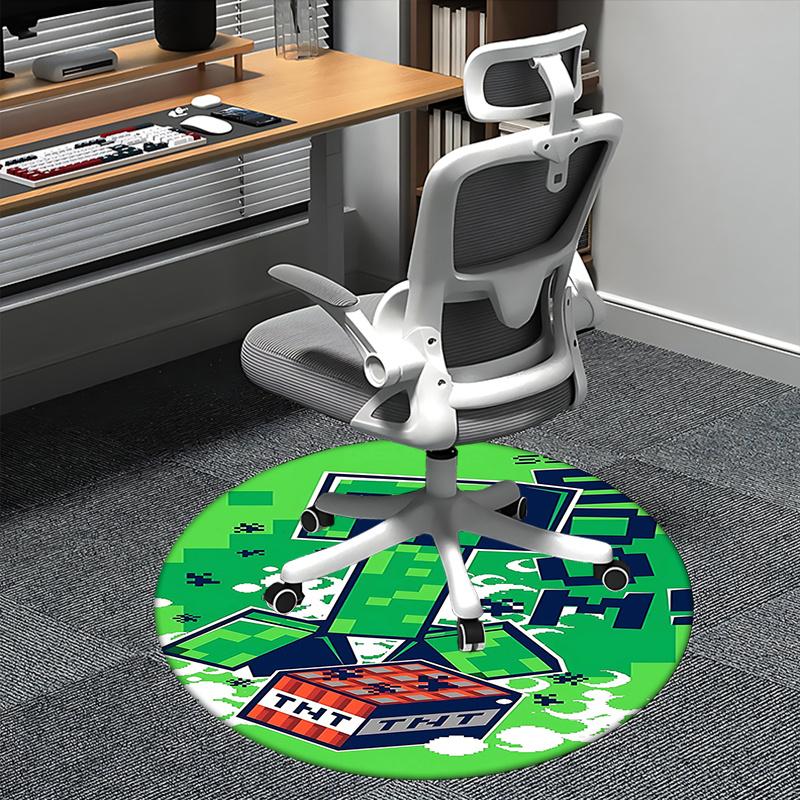 

Minecraft TNT Explosion Chair mat Round Rug-Office carpet, Non-slip, Suitable for Living Rooms, Bedrooms decor.1205358a 80cm by 80cm