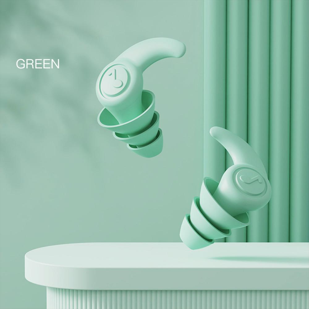 

Беруши для сна Шумоподавление Защита ушей Беруши Защита от шума Водонепроницаемая заглушка для путешествий работы Тапоны Многоразовые беруши зелёный