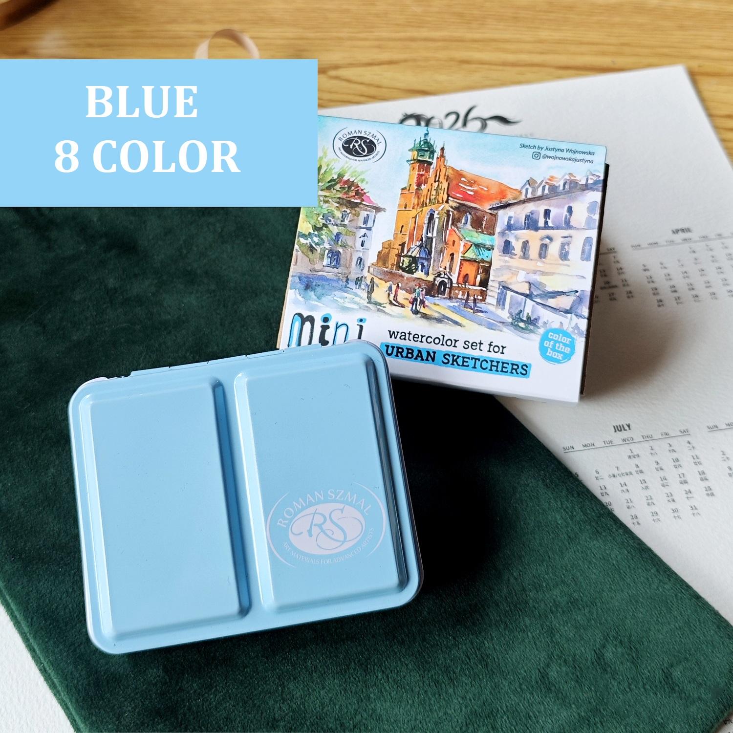 

РОМАН ШМАЛЬ ХУДОЖНИКИ МИНИ Металлическая коробка 8 полукювет Цвета Портативная Твердая Акварельная Живопись Рисование Принадлежности Скетчеры Акварель