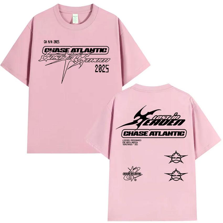 Chase Atlantic Lost In Europe and UK Tour 2025 T Shirts Men's Hip Hop Rock Band Clothing T-shirt Man 100% Cotton Oversized Tees
