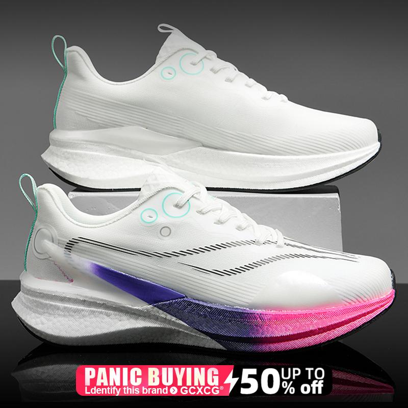 

Running Shoes Speciality Carbon Board Marathon Men Sports Breathable Lightweight Women s Comfortable Athletic Nonskid Sneakers 33 белый