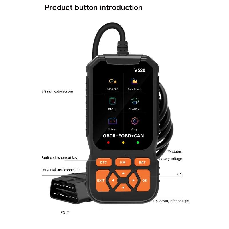 

Горячая продажа автомобильный диагностический сканер инструмент v520 OBD автомобильный считыватель кодов неисправностей OBD 2 автомобильный инструмент для устранения неисправностей двигателя чёрный
