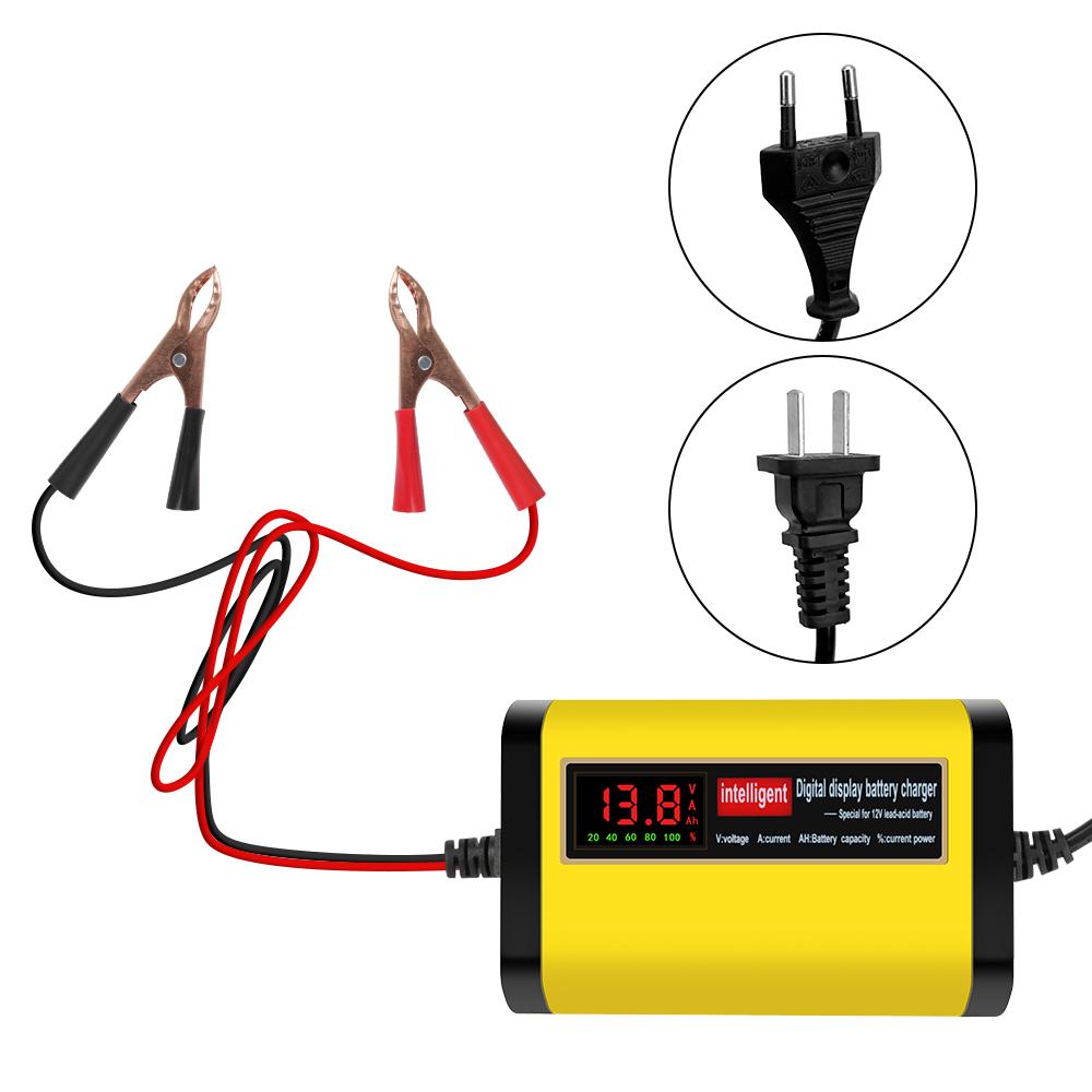 Full Automatic Car Battery Charger 2A Intelligent Fast Power Charging Digital LCD Display