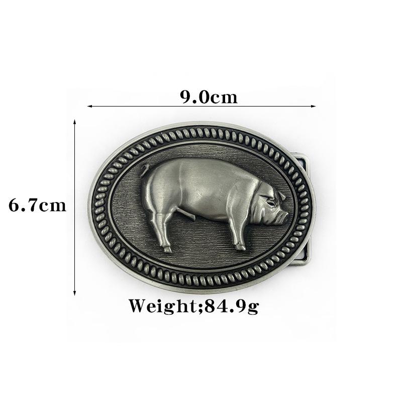 Personalized Retro Denim Pigskin Belt Buckle - European American Hip Hop Fashion