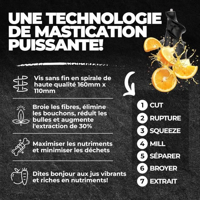 Extractor de Jugos Grande 45 RPM Nebula Red, extractor de jugos para frutas y verduras, exprimidor eléctrico, heladera y máquina de hielo