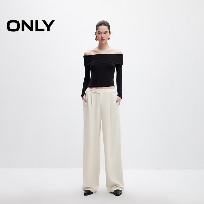 ONLY Women's New Chinese Style Wide-Leg Casual Pants