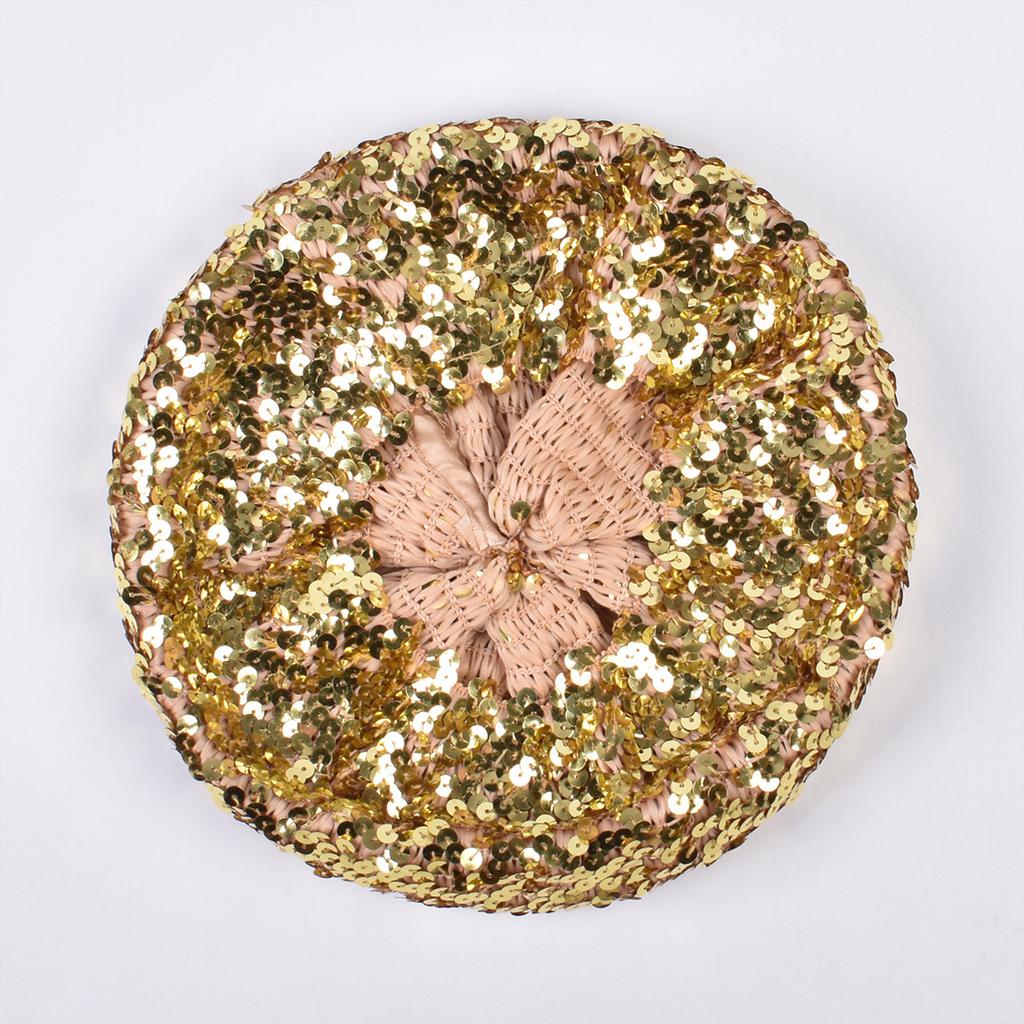 Sequins-studded Beret Hat Bejeweled Disco Hat for Girl Boys Beret Hat for Masquerade Carnivals Music Festival Halloween