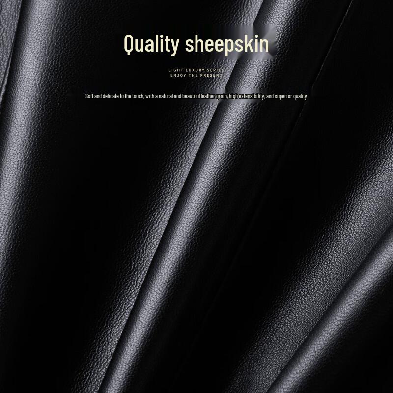 Herren Lammleder Lederjacke mit Revers