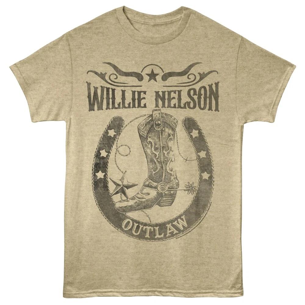 Willie Nelson Outlaw Horseshoe Men s T Shirt S