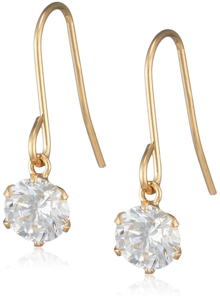 ESTELLE 18K Yellow Gold Cubic Zirconia Earrings (M) 0231-3438-0015-0000