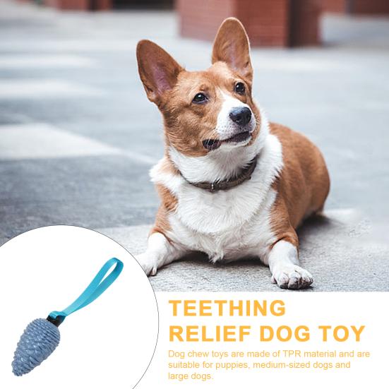 Giocattolo Morso Squeaky per Cani a Forma di Pigna Addestramento Pulizia Interattivo Cane Resistente