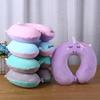 Set Cuscino da Viaggio per il Collo e Mascherina per gli Occhi con Unicorno a Forma di U per Ufficio Viaggio Riposo Cuscino Morbido per Donne Uomini Bambini Assistenza Sanitaria
