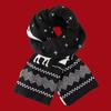 Christmas vibe scarf women's winter new Ankara red scarf long versatile knitted shawl scarf