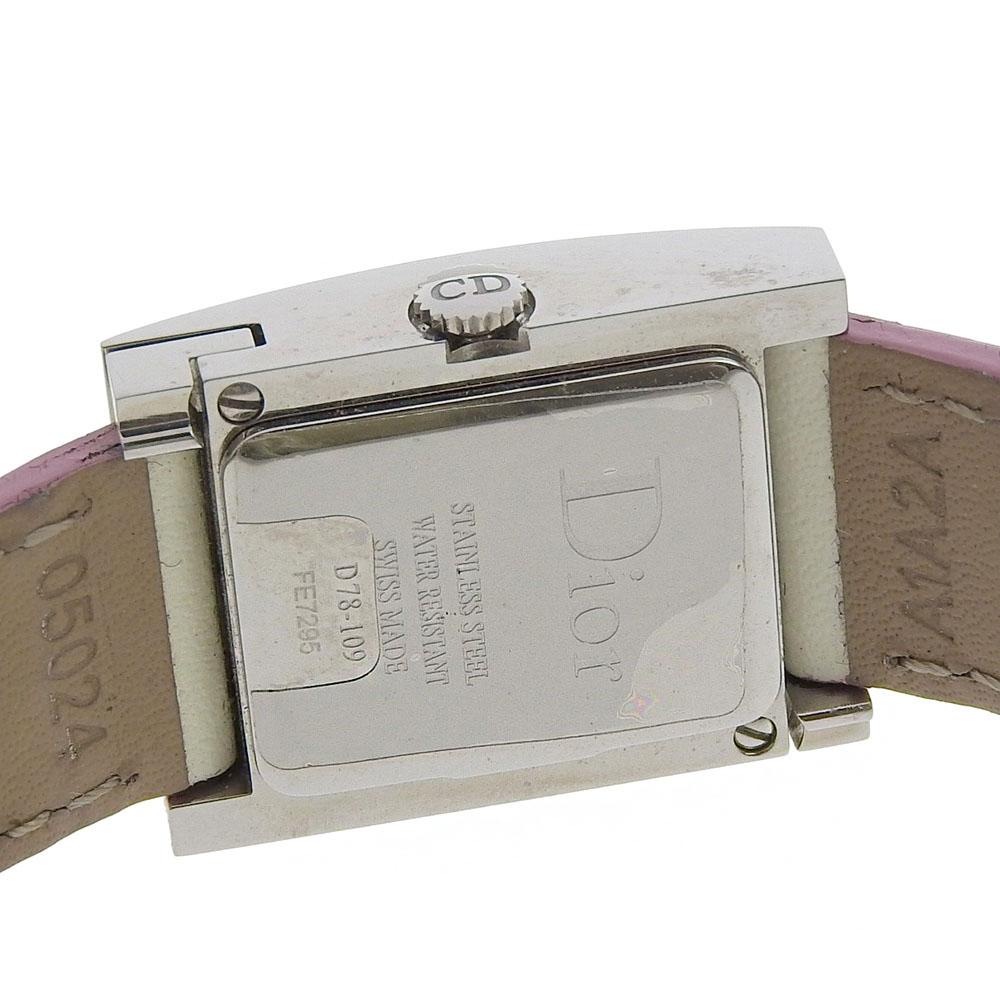 Dior Maris Watches D78-109 White shellDial Stainless Steel/leather Quartz Analog display Women Used