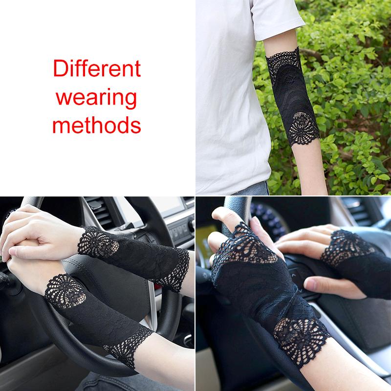 1 Paar Sonnenschutzärmel Tanzperformance Kurzer Handgelenkschutz Sommerabdeckung Narben Mode Fahrhandschuhe Freiliegende Finger