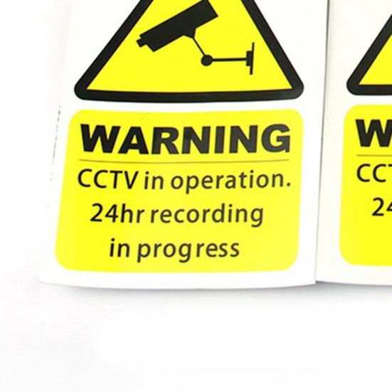 5 stk skiltdekaler 150 mm vanntett 100 mm x attraktiv CCTV i drift bil