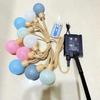 Candy Colored Spherical String Lights Powered By Solar Cells, Indoor Decorative Lights for Bedrooms, Festivals, Parties, Weddings, Atmosphere Lights
