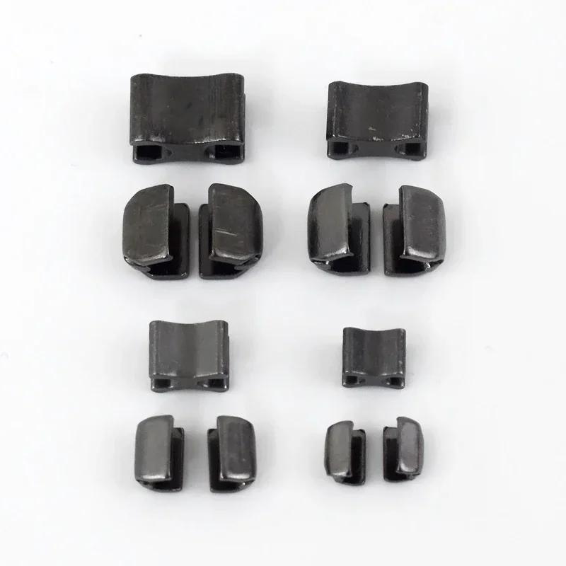 Meetee 20Sets 3# 5# 8# 10# Metal U Shape Zippers Stopper Zipper End Lock for Sewing Bag Clother Zips Repair Kit DIY Accessories