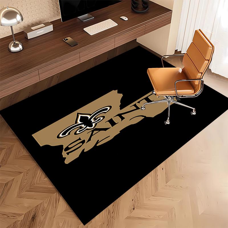 New Orleans Saints logo Print Area Rug - Soft,Washable Non-Slip Indoor Mat,Living Room,Home Office Decorative Rug