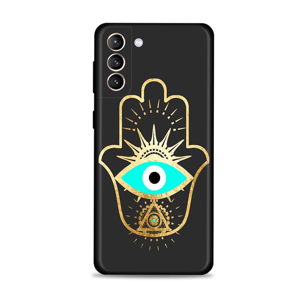 Case For Samsung Galaxy S22 S21 S20 Ultra FE S10 S9 S8 Plus S10e Note 20Ultra 10Plus Cover Funda Blue Nazar Boncuğu Evil Eye